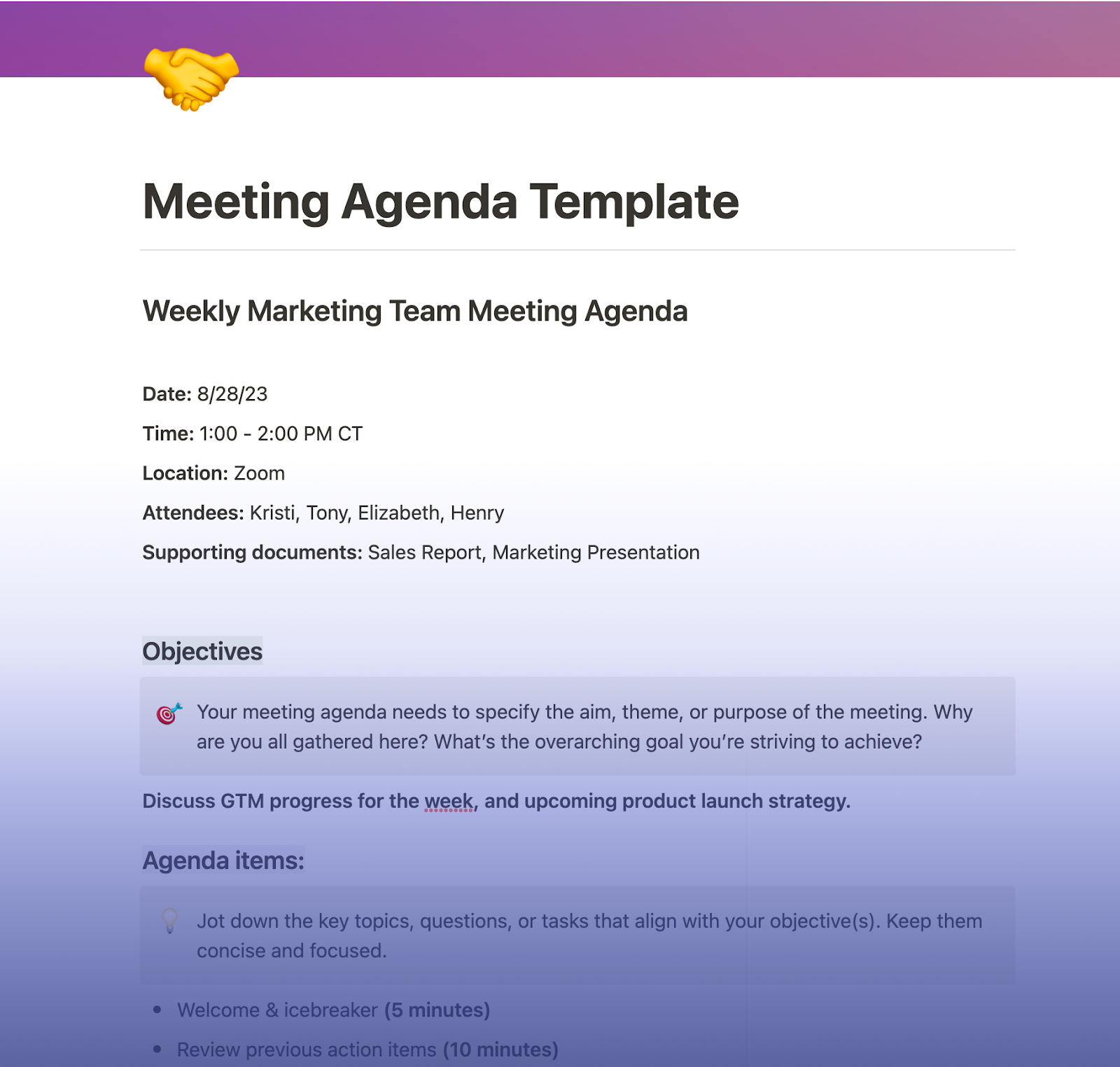 2024 Meeting Agenda Guide 12 Free Templates Reclaim