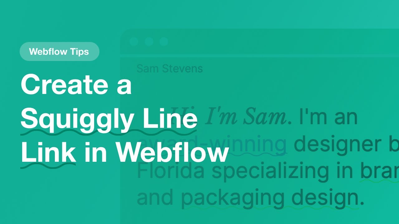 Create a Squiggly Line Link in flow flow Video