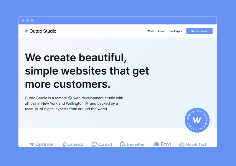 Outdo | Webflow Portfolio Template