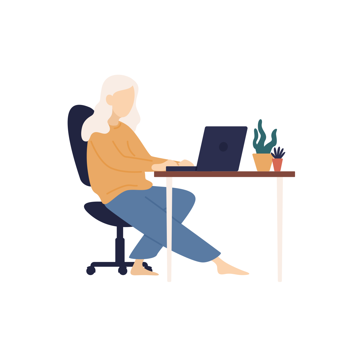 desk work illustration