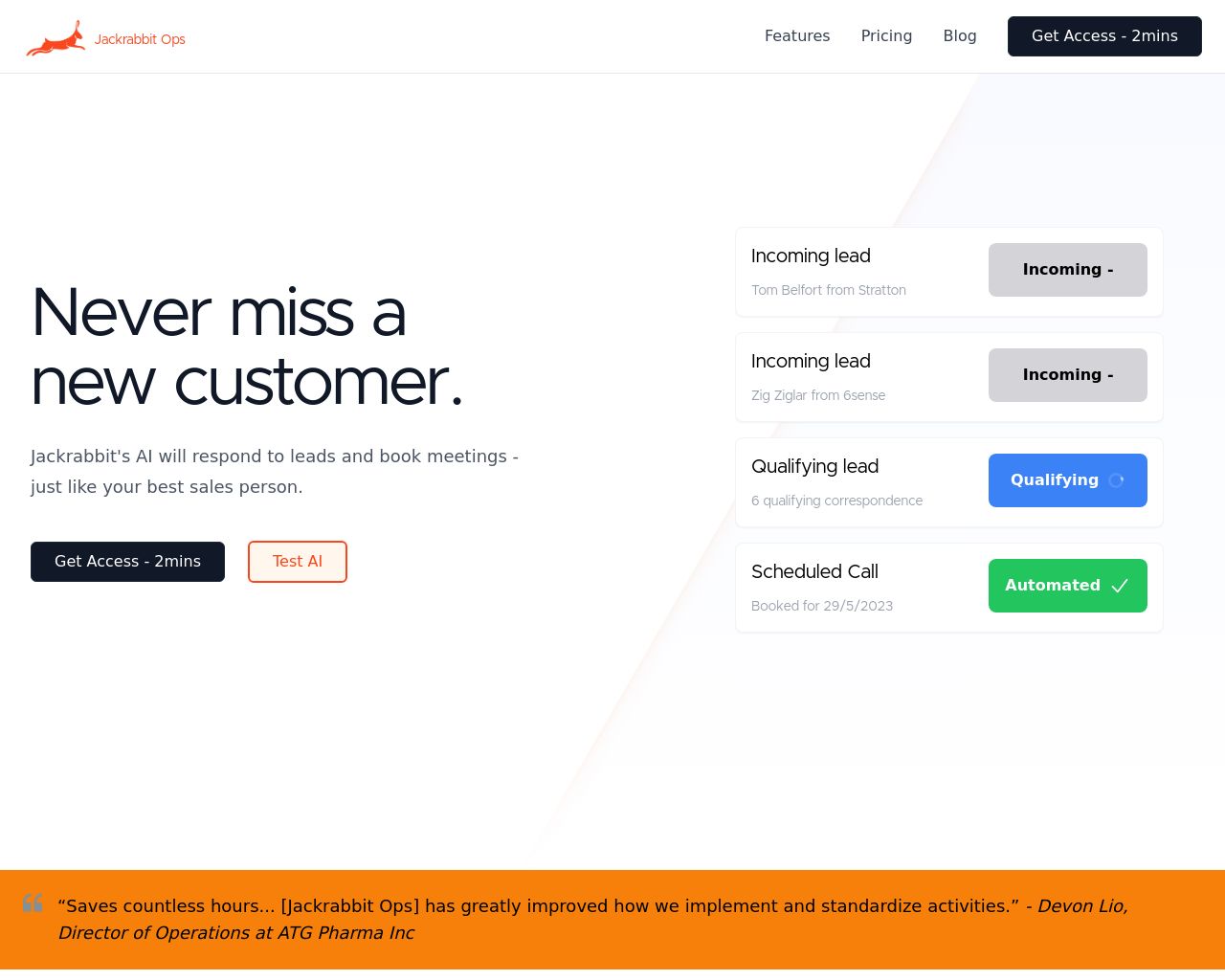 Never miss a new customer