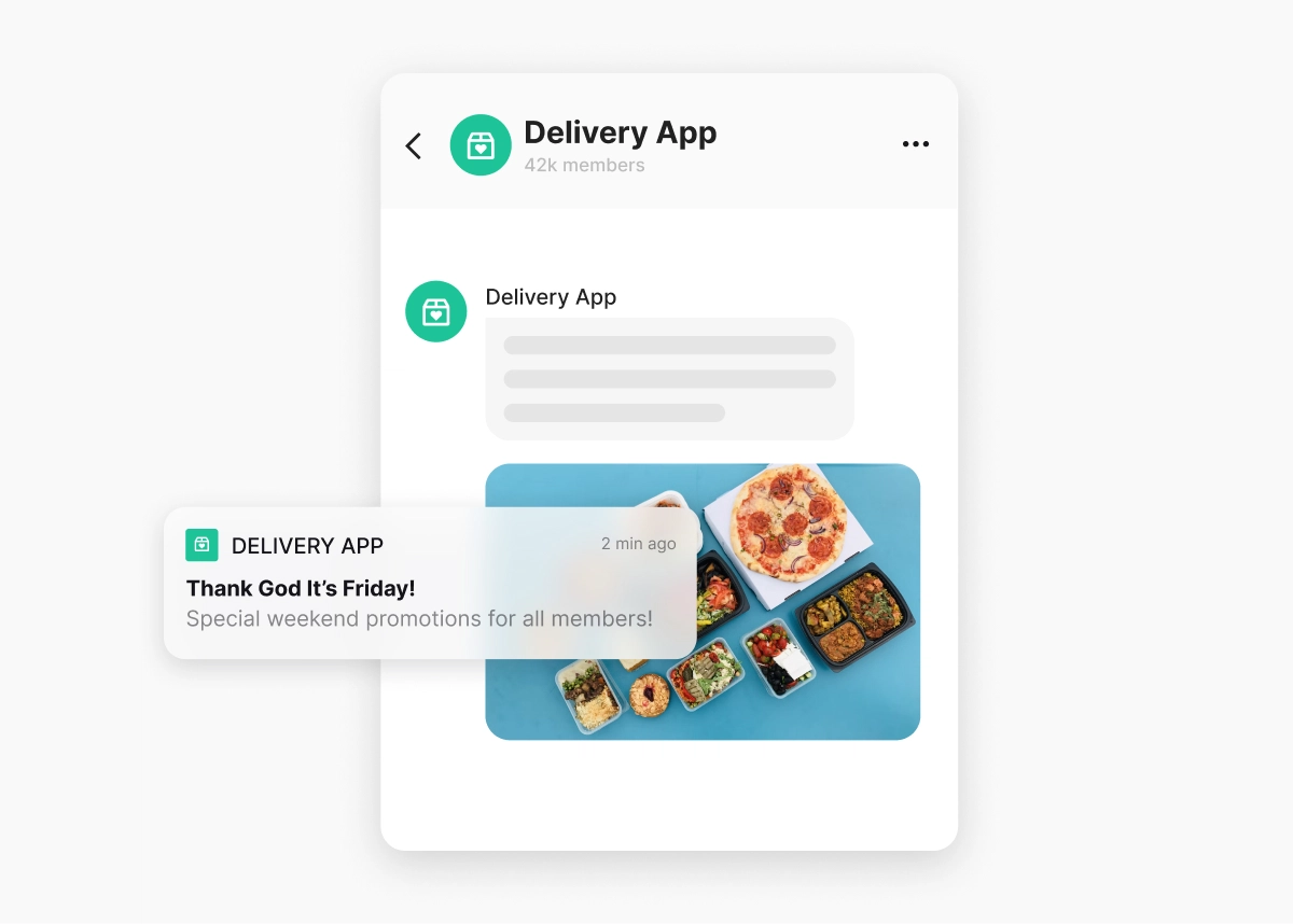App sends a broadcast message