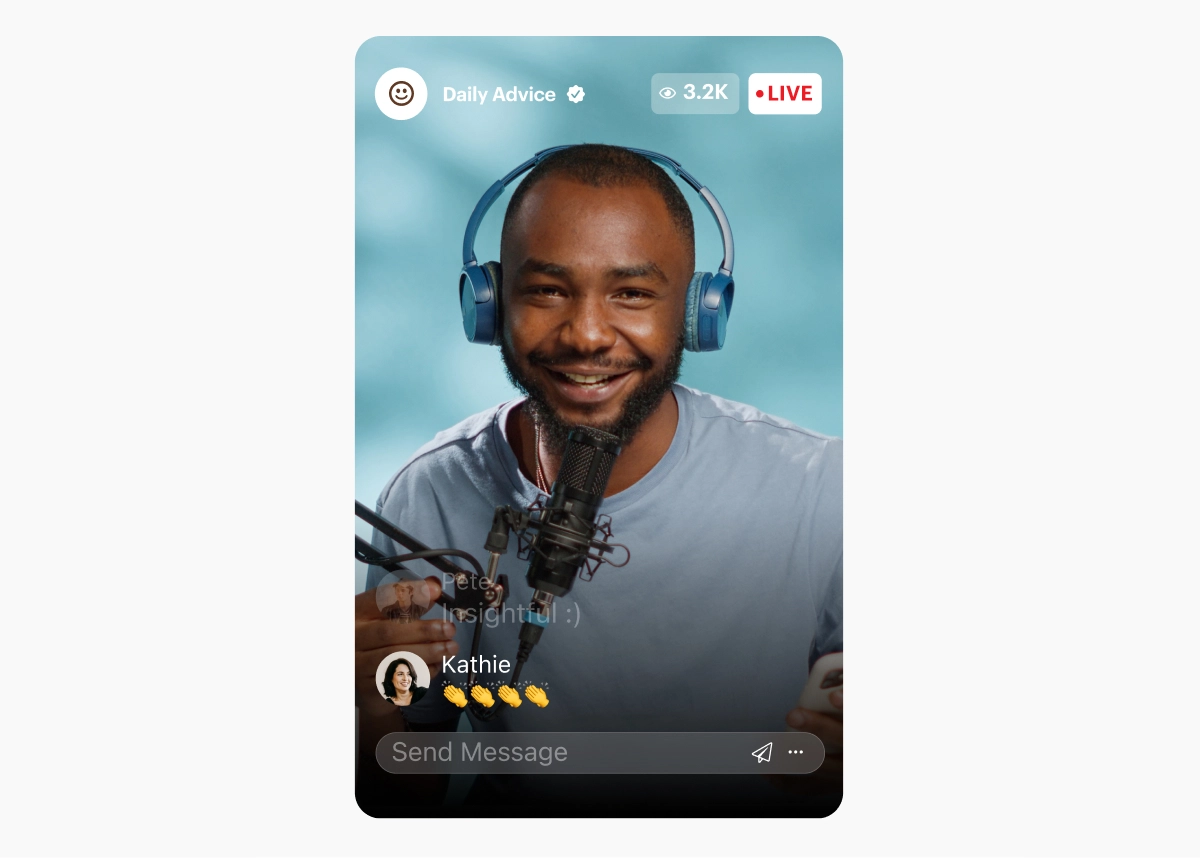 Live video stream that was build with a Video SDK