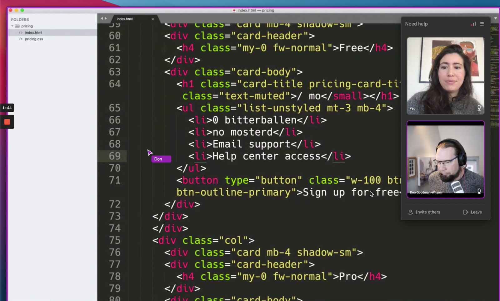 Remote pair programming with CoScreen