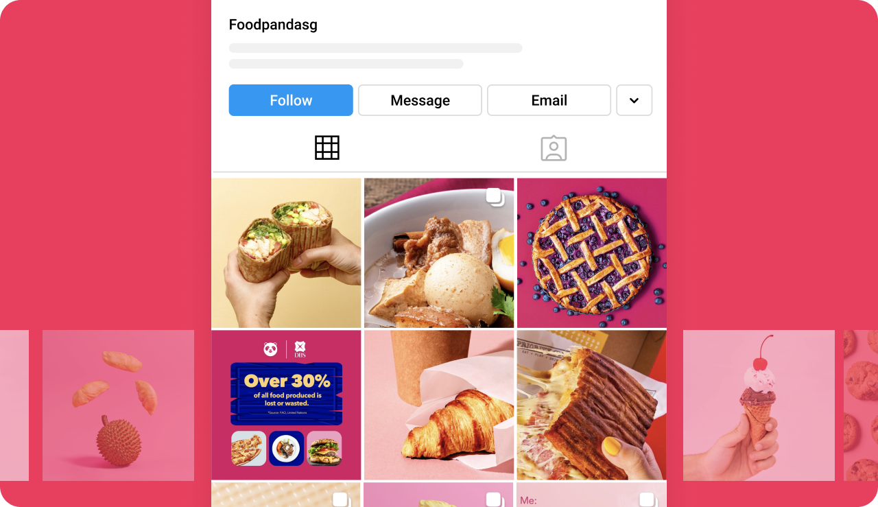 Food Panda's Instagram feed