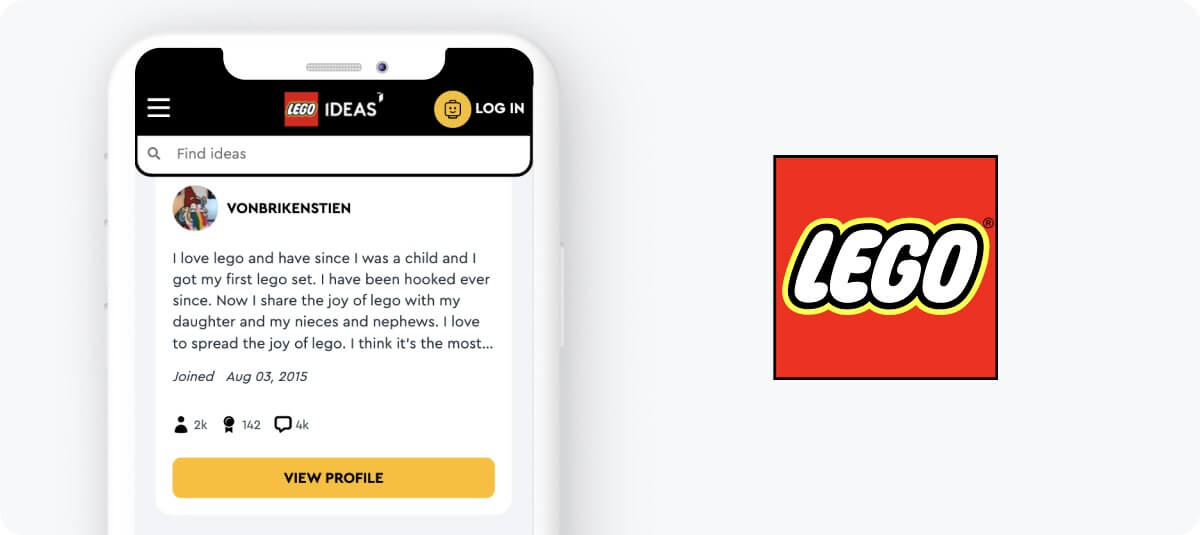 User content of the LEGO Ideas community