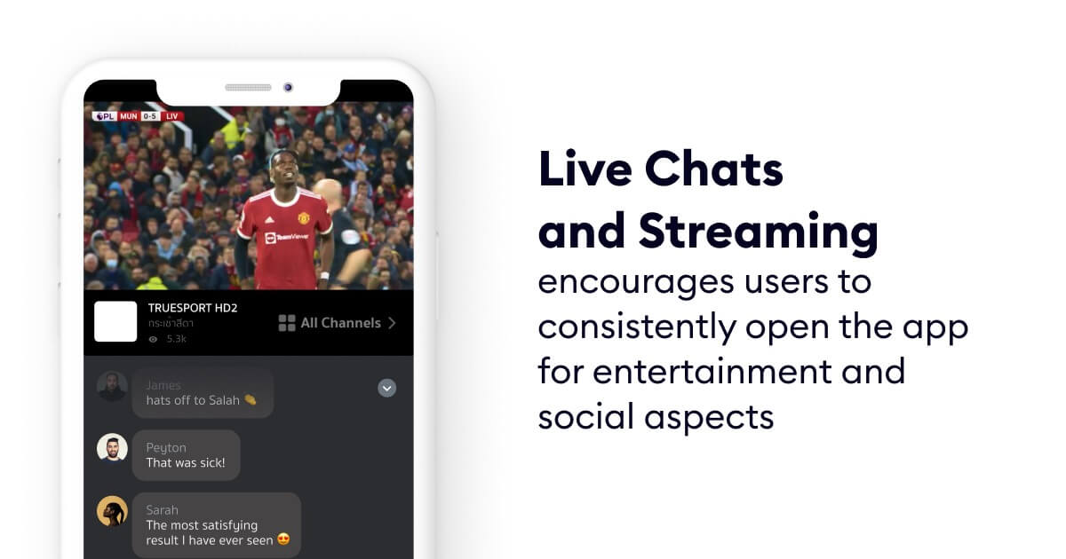 Live Chats and Streaming encourages users to consistently open the app for entertainment and social aspects.