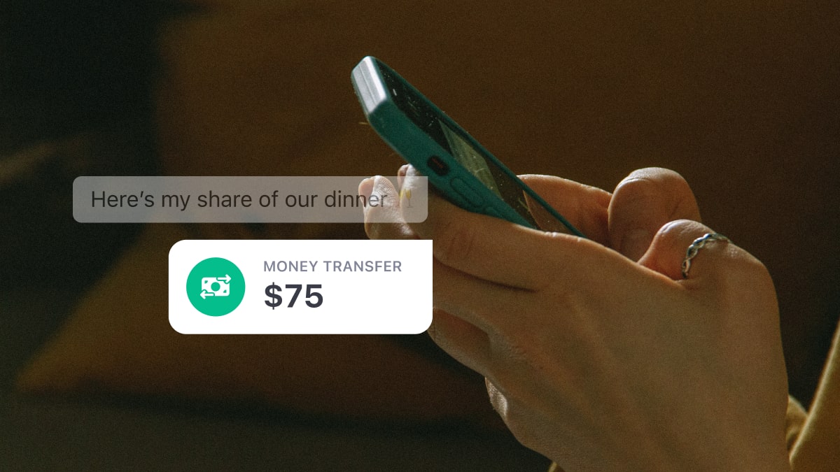 Person engaging with a fintech app