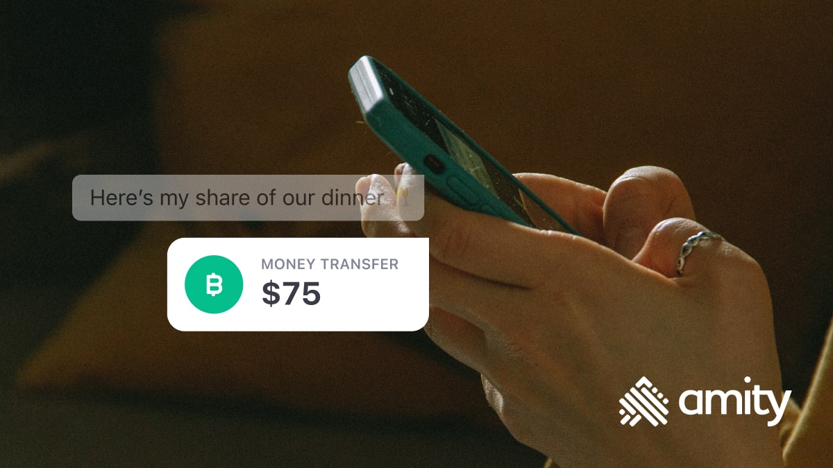 Person engaging with a fintech app