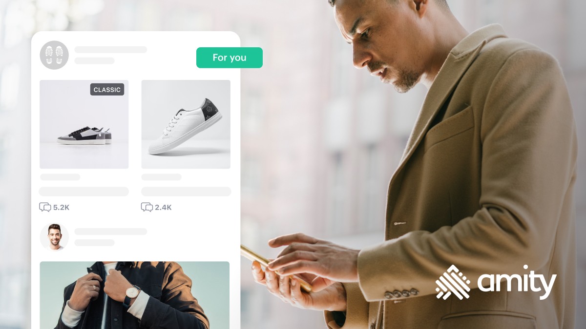 Man getting personalized recommendations on smartphone
