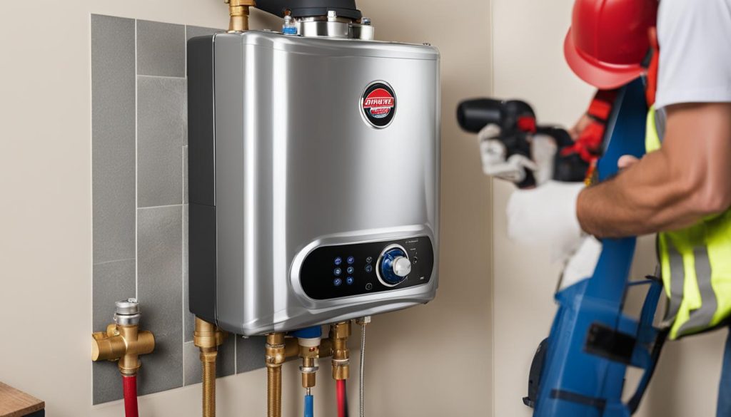 tankless water heater installation