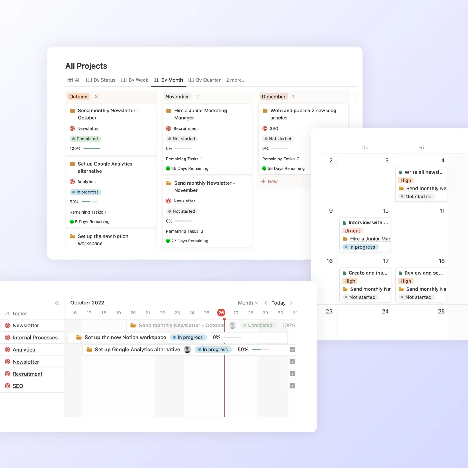 Task and Project Management System Notion Template