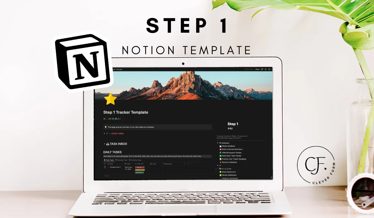 Step 1 Tracker Notion Template (for medical students) Notion