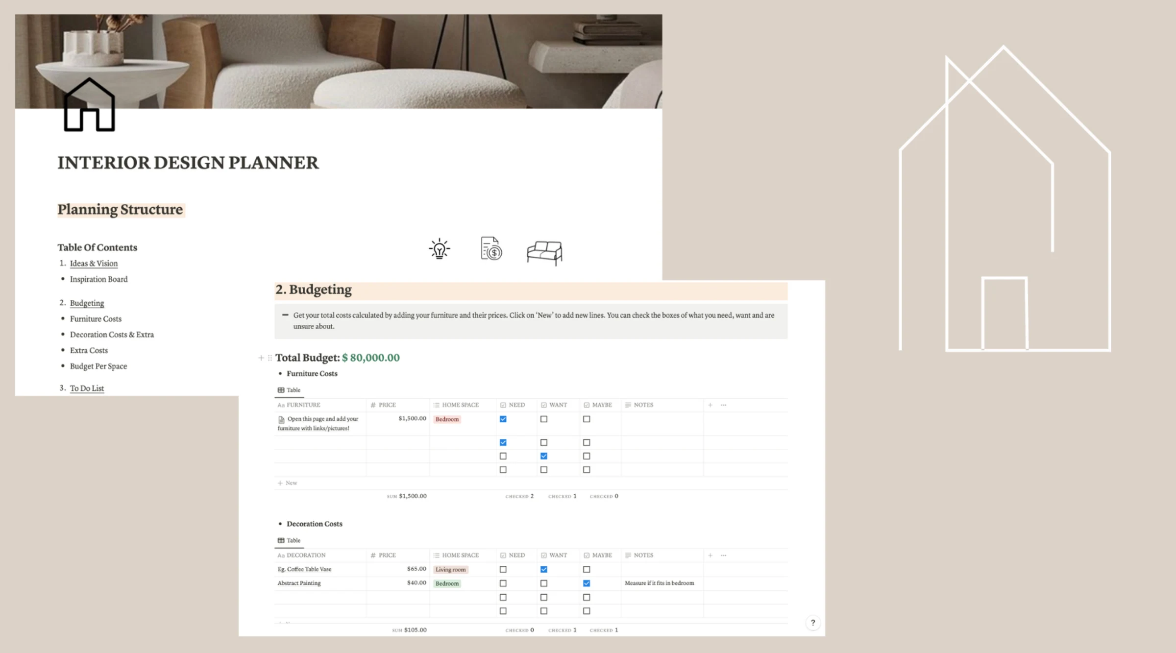 The Complete Interior Design Planner | Notion Everything