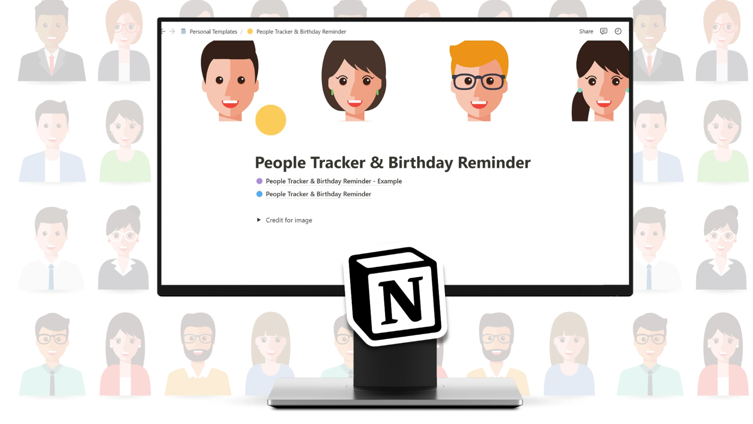 People Tracker Birthday Reminder Notion Template Notion Everything