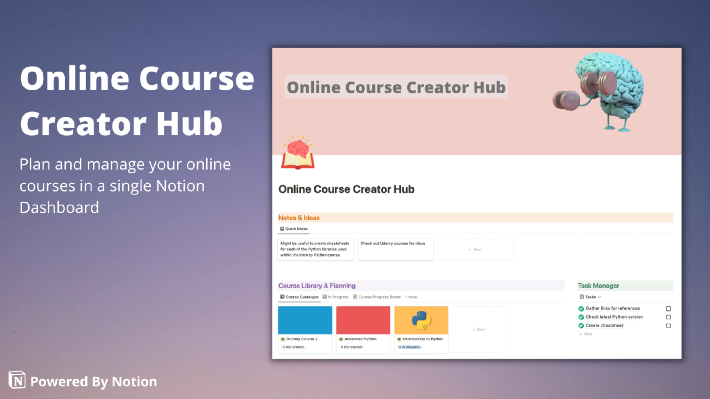 Online Course Creator Hub | Notion Everything