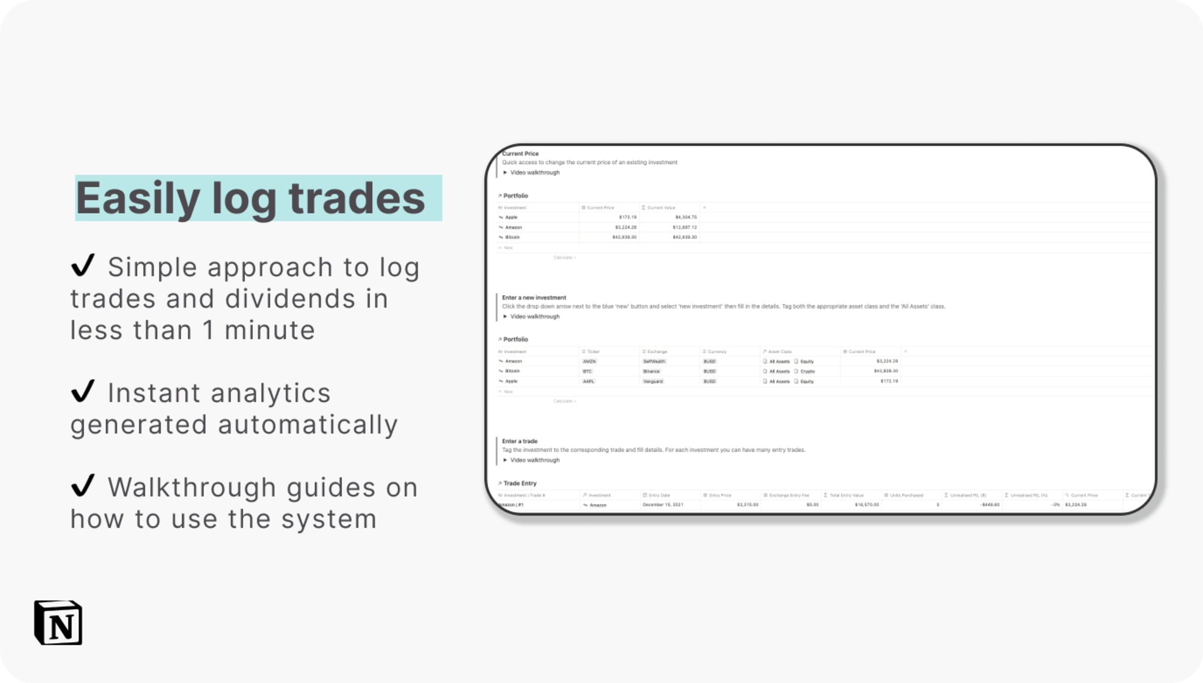 Notion Investment Dashboard 