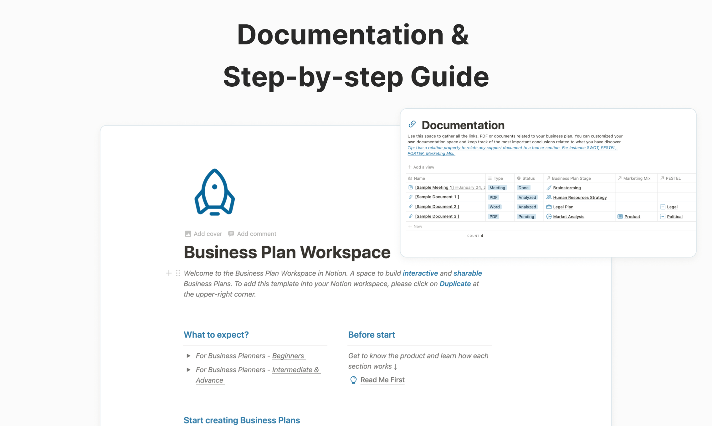 Business Plan Workspace Notion Template Notion Everything