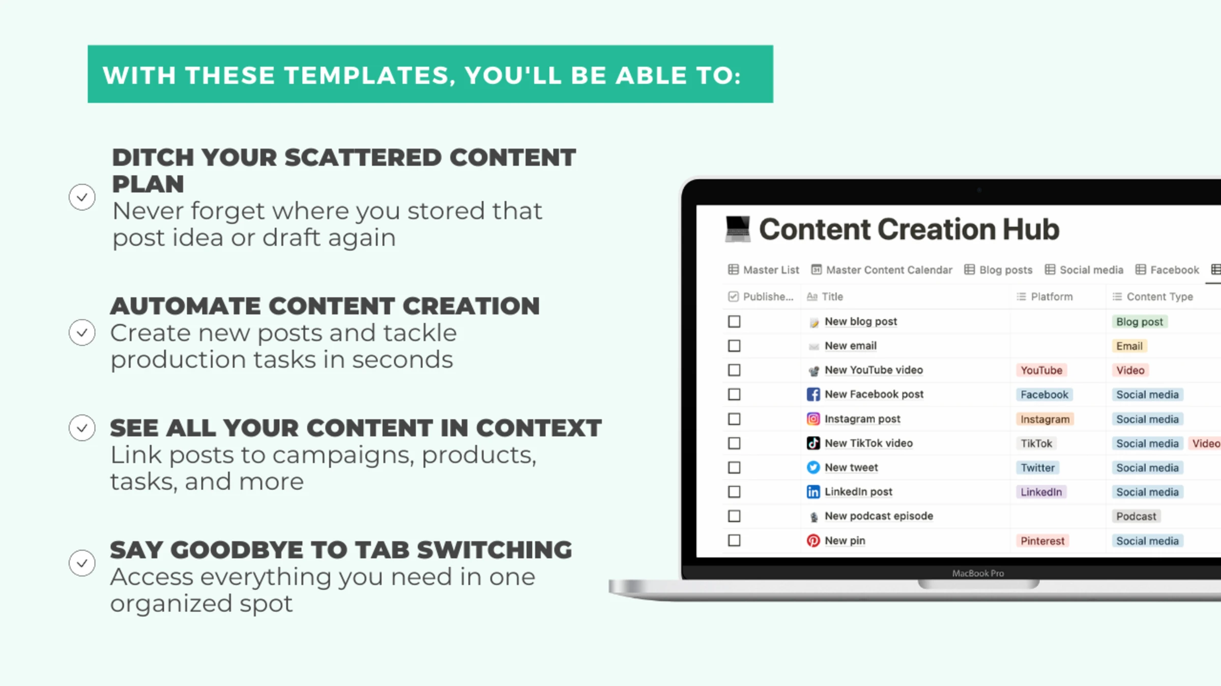 Notion Blog Dashboard Template Bundle