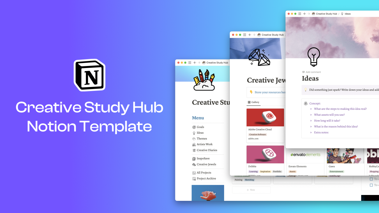 Creatives' Study Hub | Notion Everything