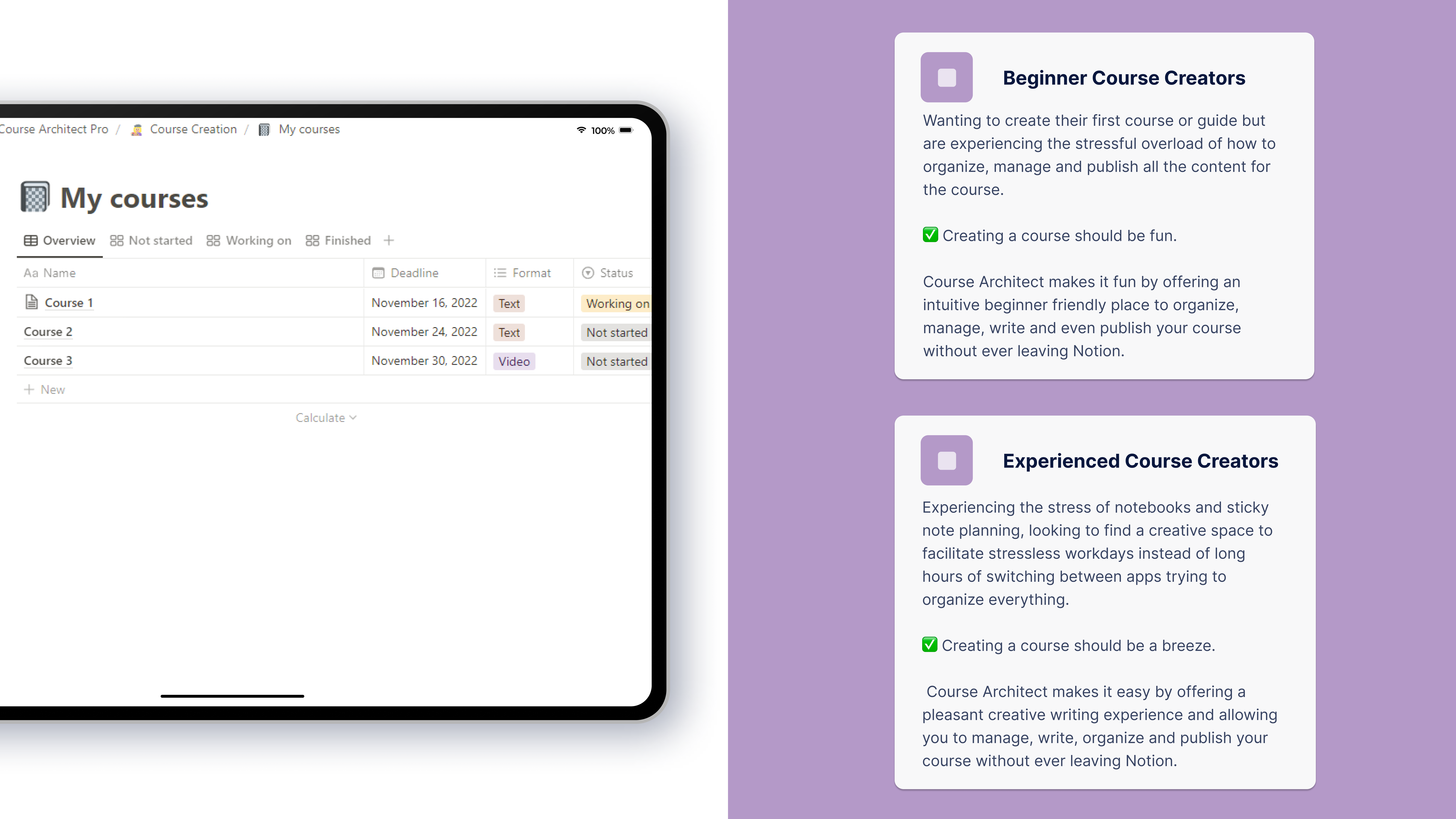 Course Architect | Notion Everything