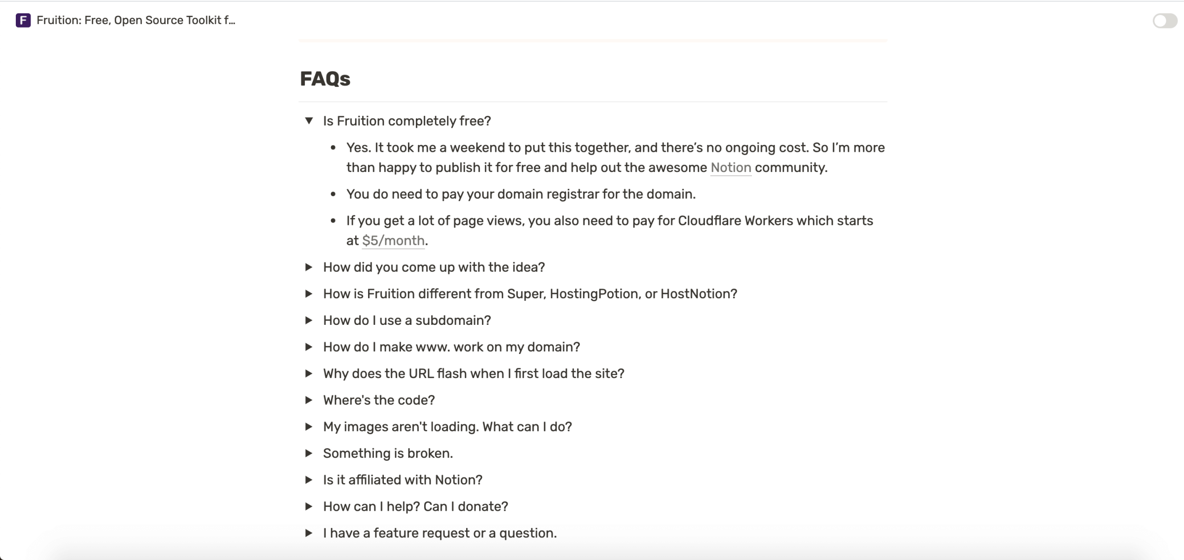 Fruition Notion Everything