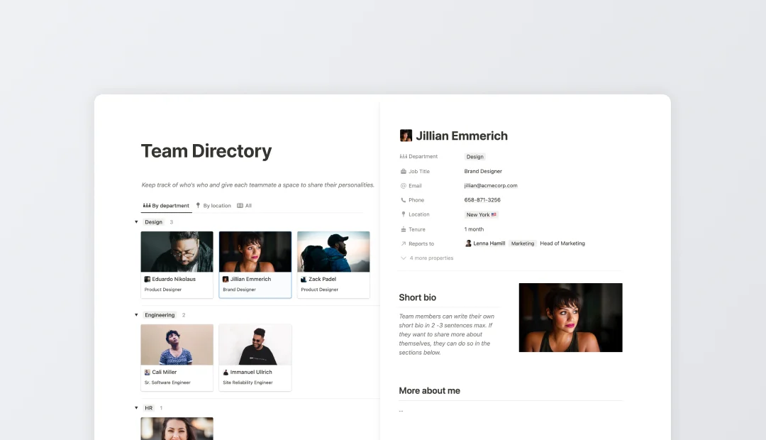 Notion Team Directory