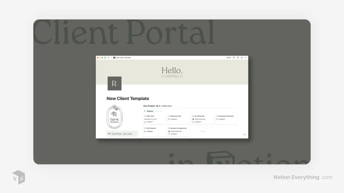 Notion Business Template Client Portal