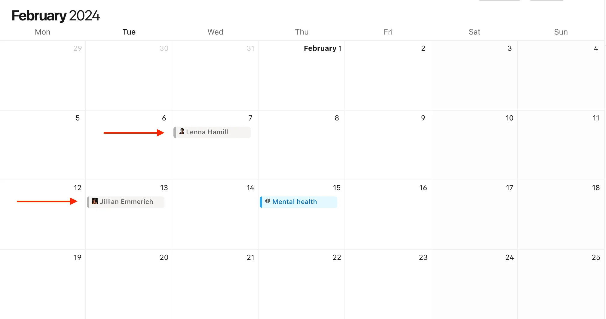 View Birthdays and Anniversaries Reminders in Notion Calendar