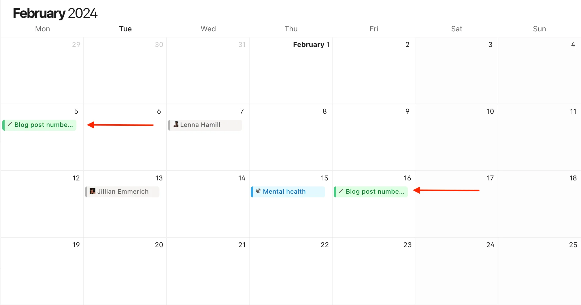 Manage Content Publishing in Notion Calendar