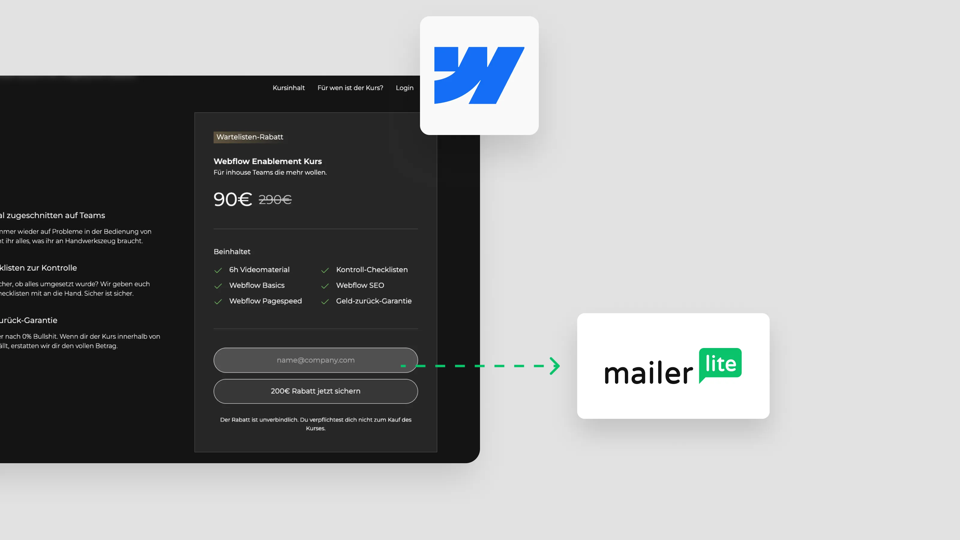 Webflow Forms mit MailerLite verbinden (ohne Drittanbieter-Tool)