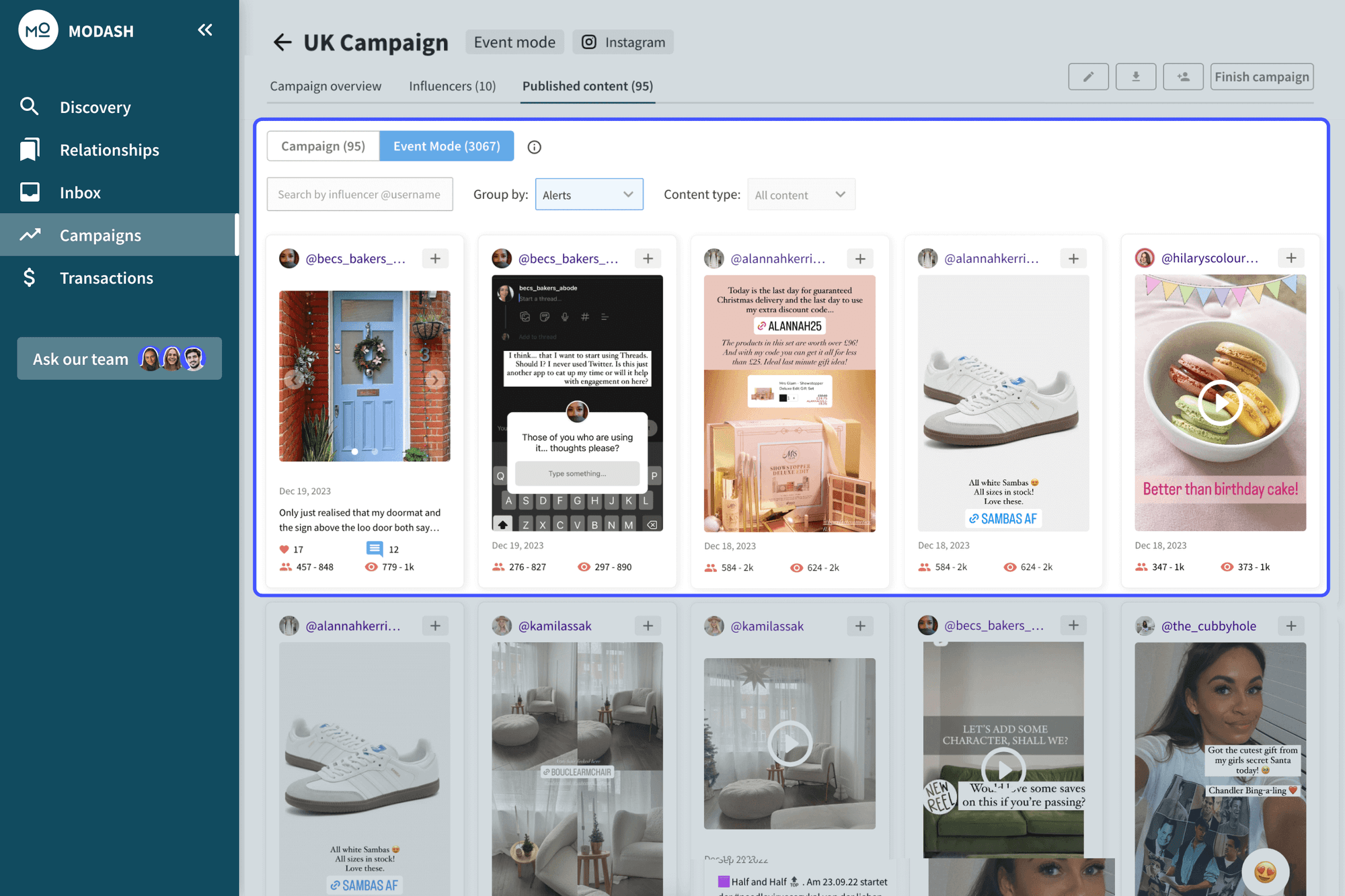 Modash.io | Find, Analyze & Monitor Influencers