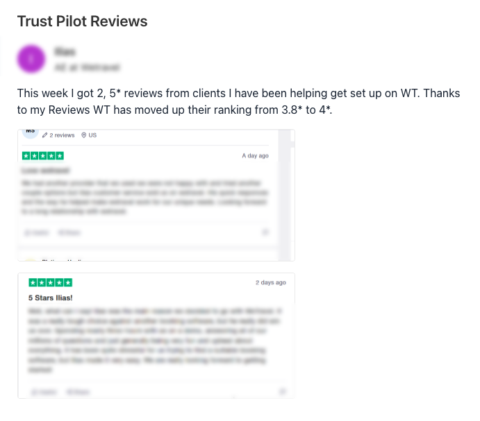 screenshot of a happy customer review