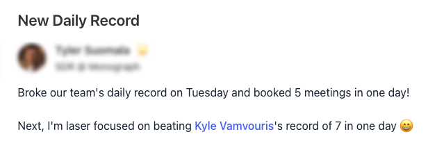 screenshot of a happy customer review