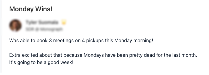 screenshot of a happy customer review