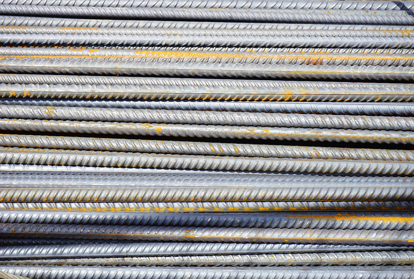 Stack of iron rebar