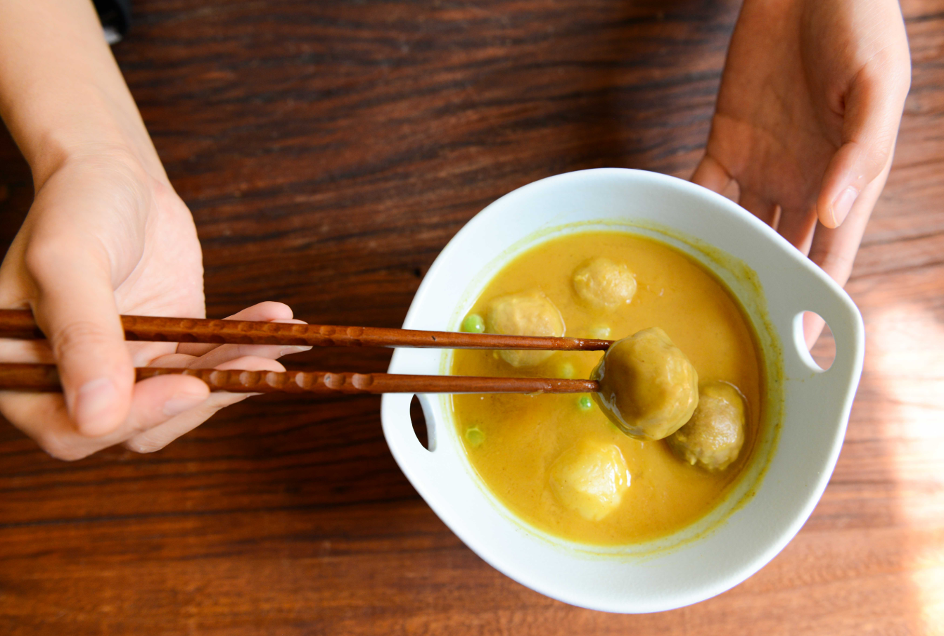 Bowl of sustinable eating soup