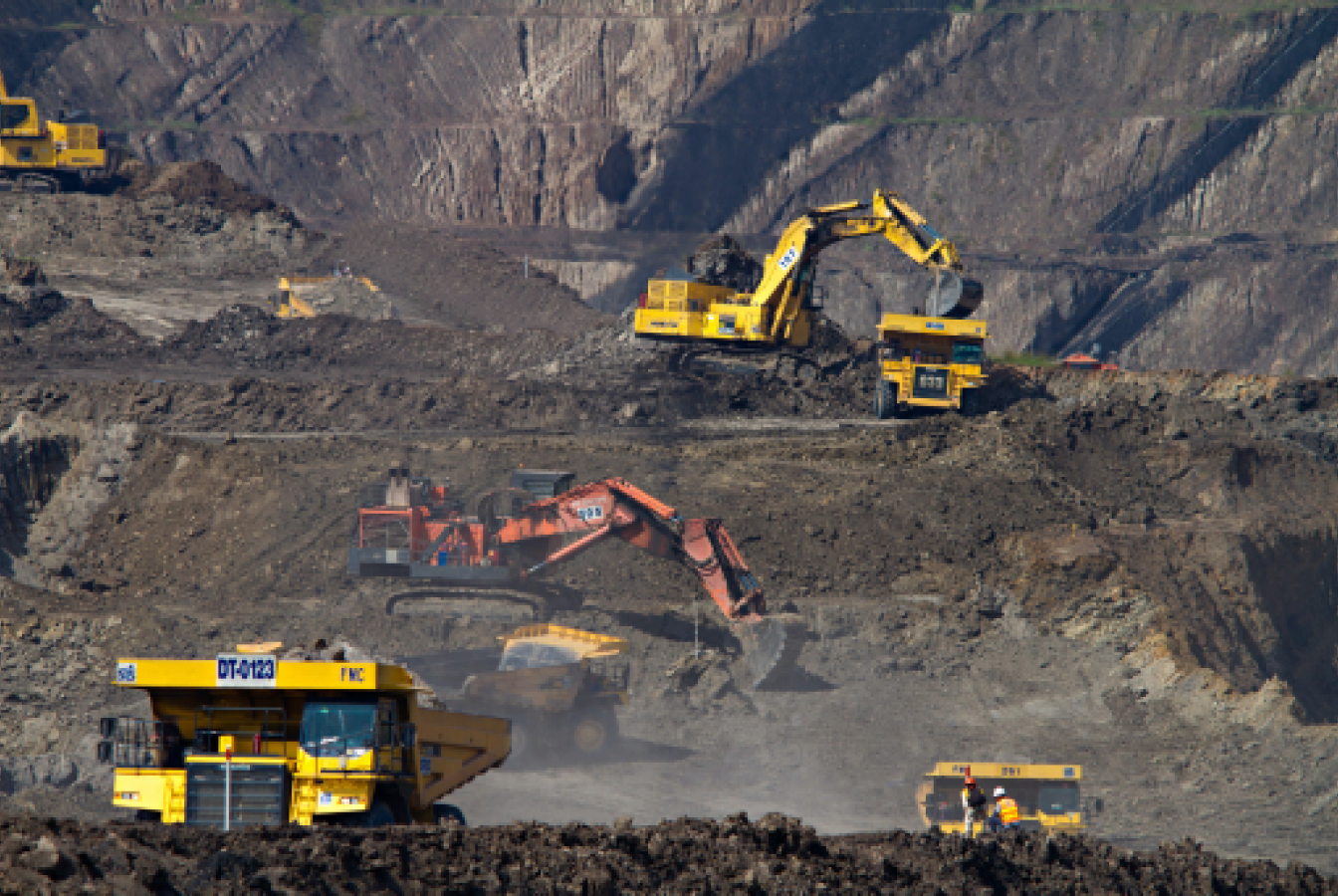An image of caterpillar machines extracting lithium in Astrlaia.