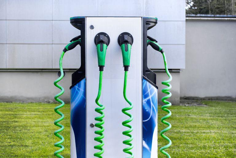 An electric vehicle charging station in Norway