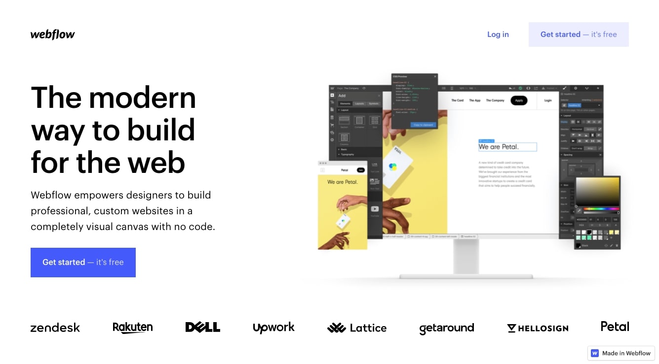 Webflow landing page builder