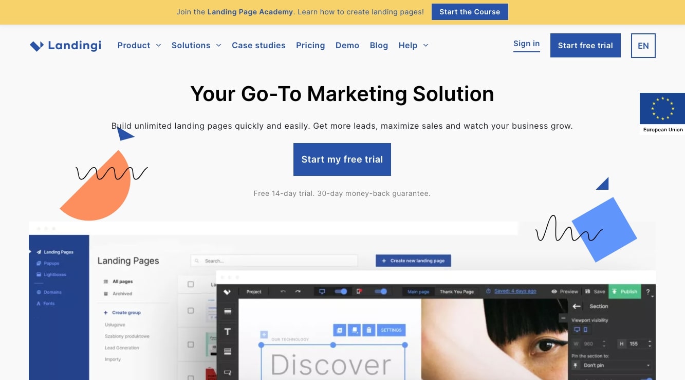 Landingi landing page builder