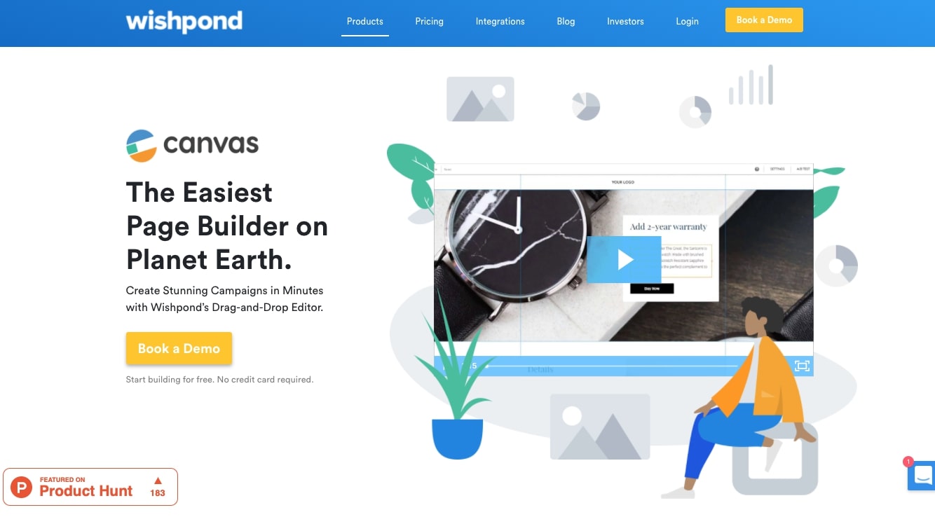 Wishpond canvas page builder