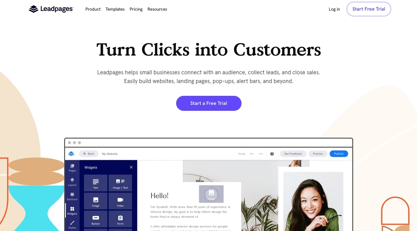 Leadpages landing page builder