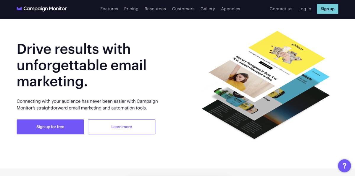 Campaign Monitor email marketing tool