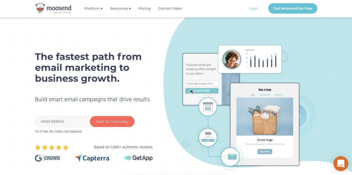 moosend email marketing tool