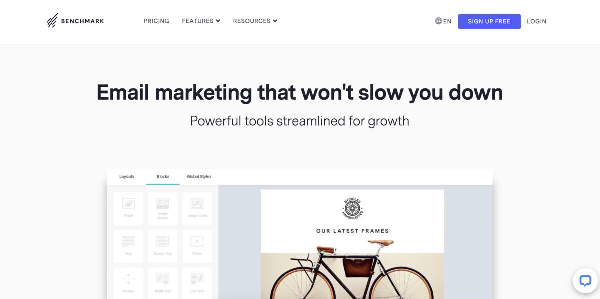 benchmark email marketing tool