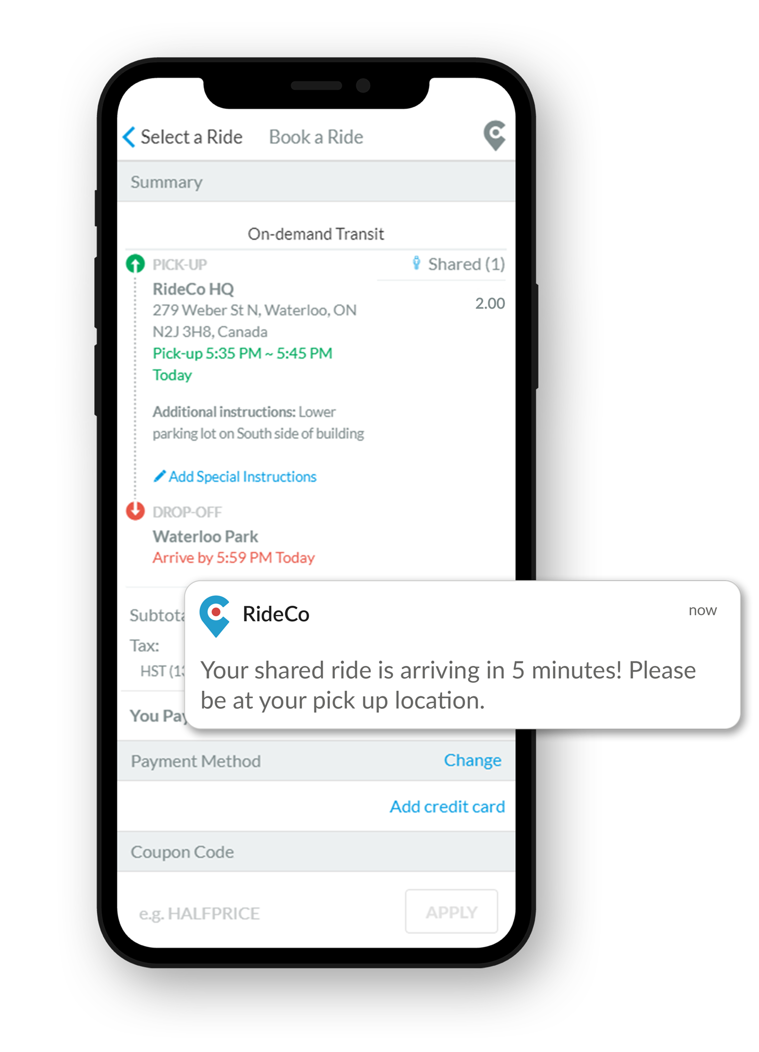 RideCo Ondemand Microtransit built for Riders