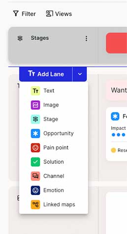 lane options shown in a white field over gray background
