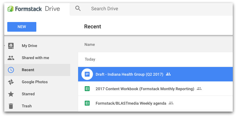 Remote Collaboration Tool: Google Drive