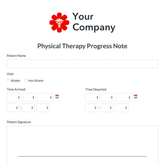 Physical Therapy Progress Note Template Formstack